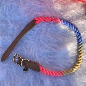 Colorful Ombre Rope Dog Collar